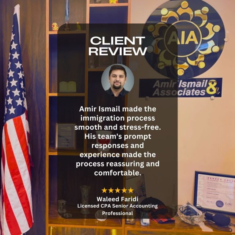 Amir Ismail Licensed Immigration Consultant reviews