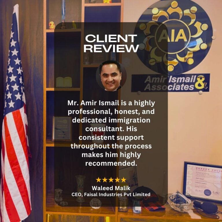 Amir Ismail Licensed Immigration Consultant reviews