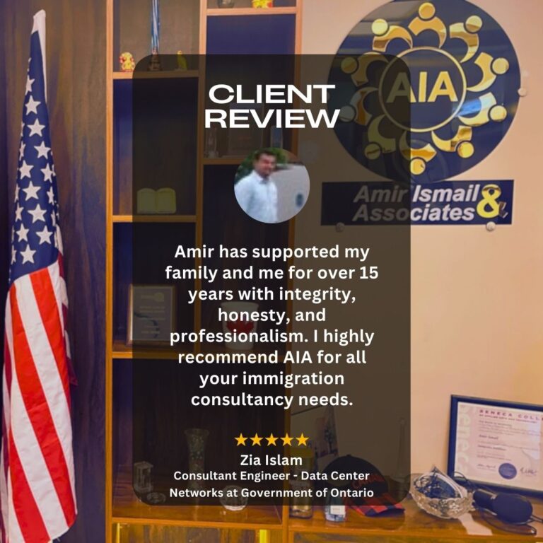 Amir Ismail Licensed Immigration Consultant reviews