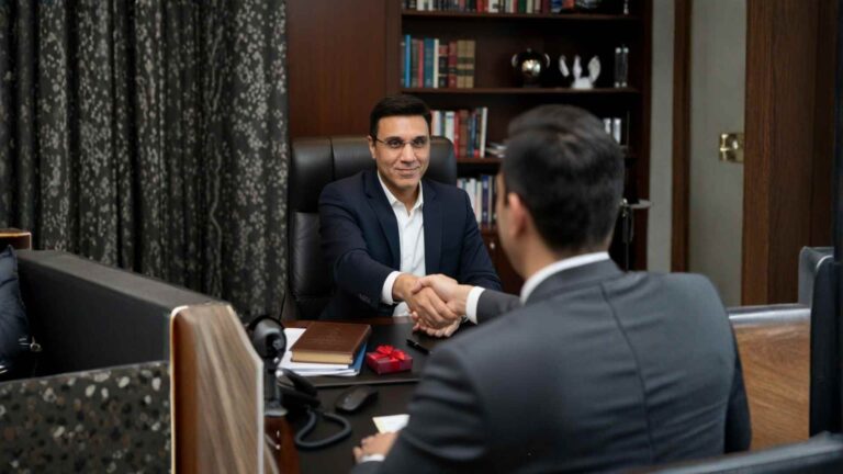 Licensed immigration consultant reviewing Canadian PR application with client