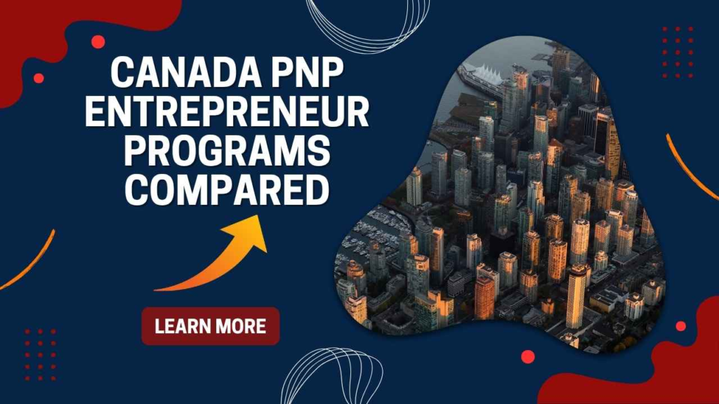 Canada PNP Entrepreneur Programs Compared