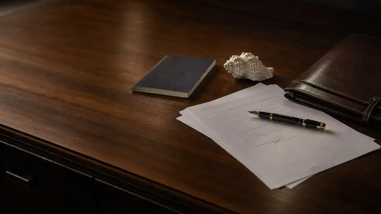 Passport and signed documents for a Nauru citizenship by investment application