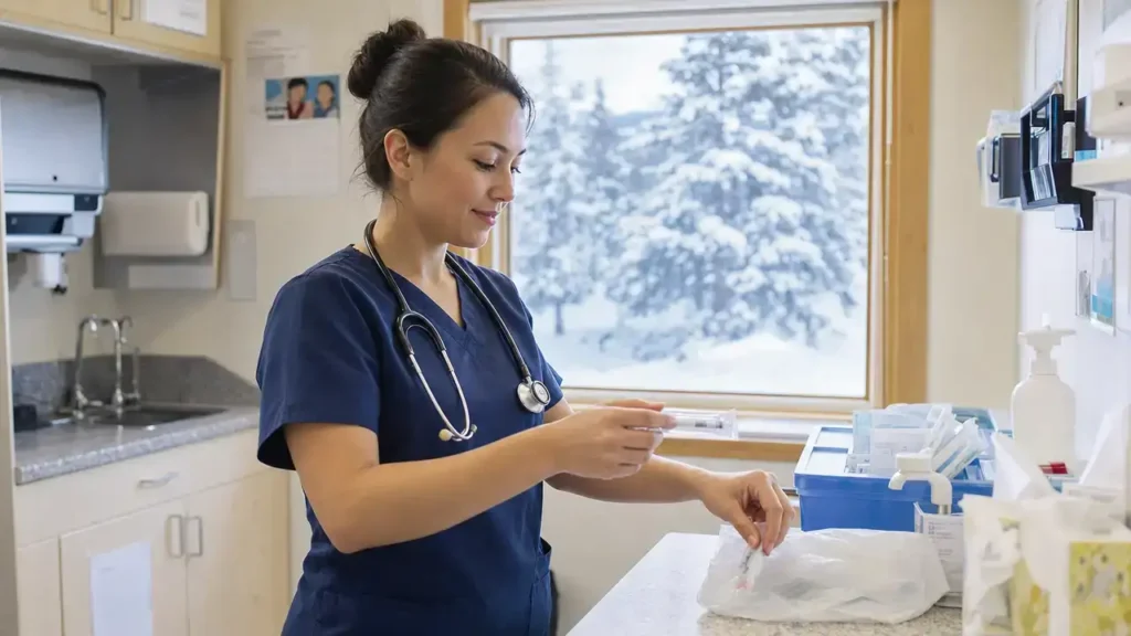 Community health nurse in a northern Yukon clinic applying through the Yukon Nominee Program