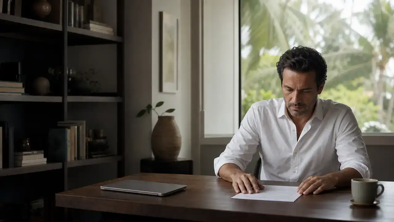 Investor reviewing documents for a St Lucia citizenship by investment application