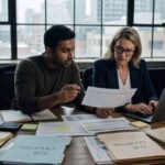 Entrepreneurs planning a start-up at a desk, the work behind C11 significant benefit evidence