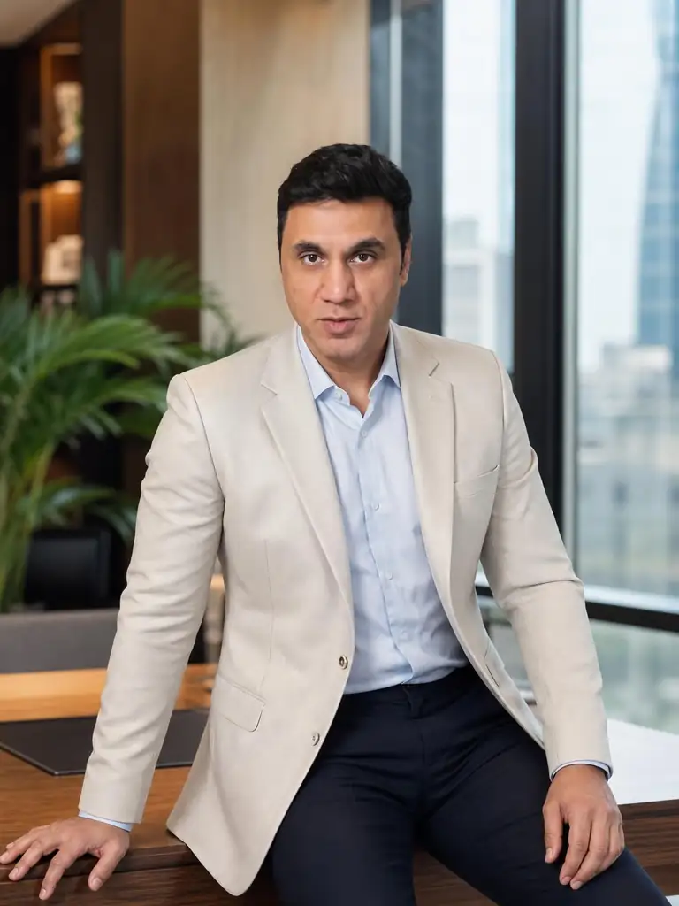 Amir Ismail, RCIC R412319, Regulated Canadian Immigration Consultant, in his office