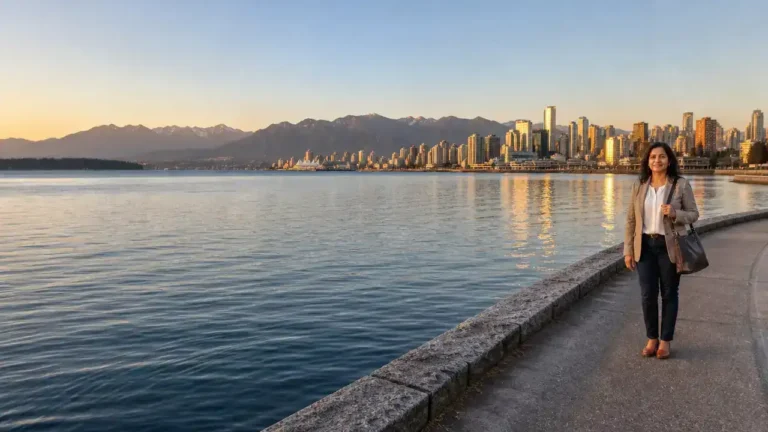 Woman on the Vancouver seawall, BC PNP draw coverage