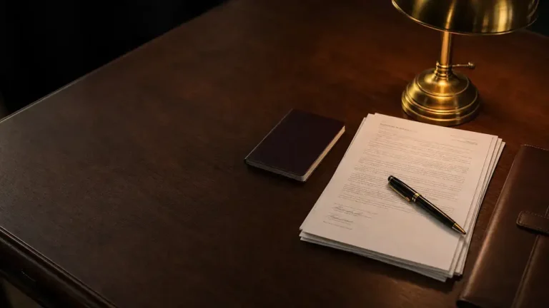 Passport and signed application documents on a desk for a Canadian passport application from the USA