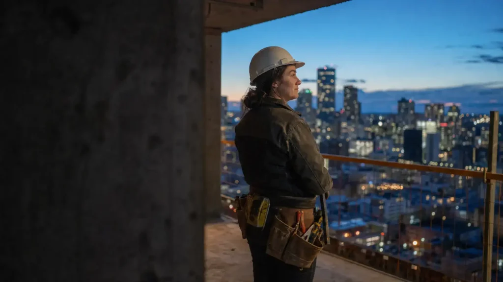 Electrician on a Canadian construction site, a trade covered by a category based Express Entry strategy