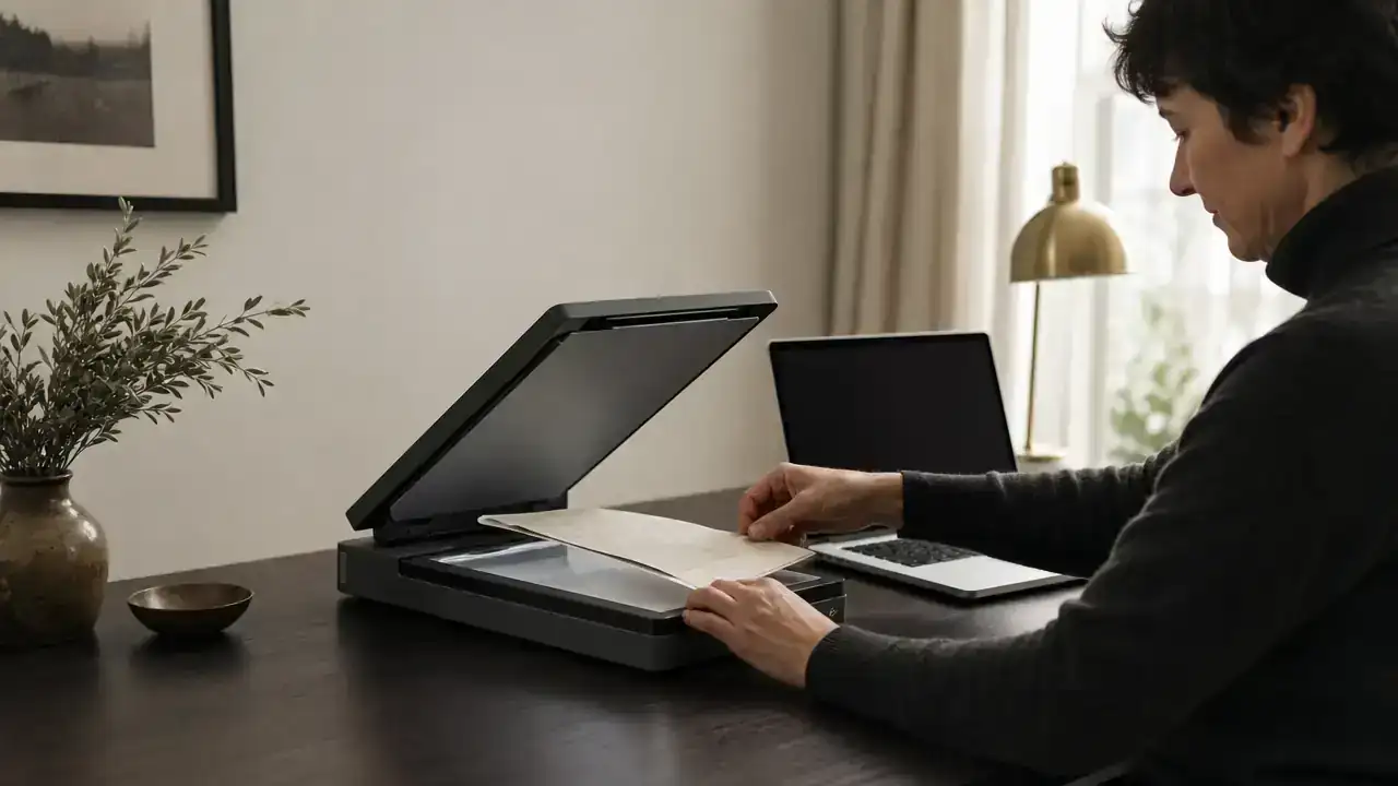 Person scanning documents to upload for an ICAS ECA