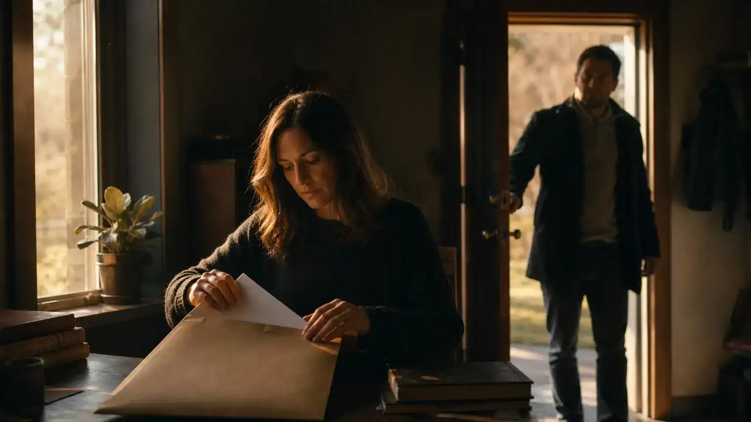 Woman preparing an inland spousal sponsorship package to submit