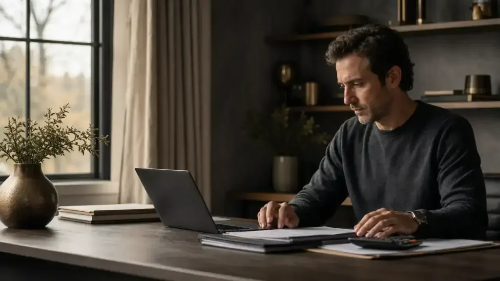 Person with documents preparing for the MPNP points calculator