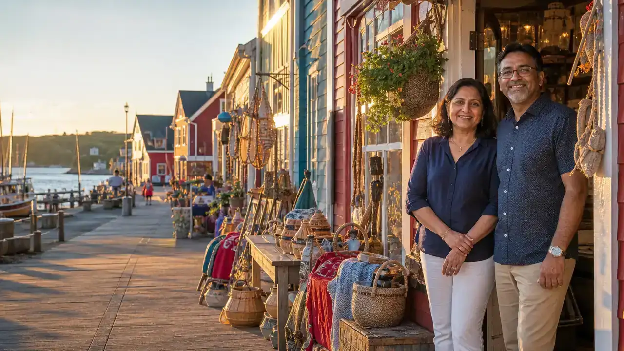Couple running a Lunenburg Nova Scotia gift shop after the Entrepreneur Stream