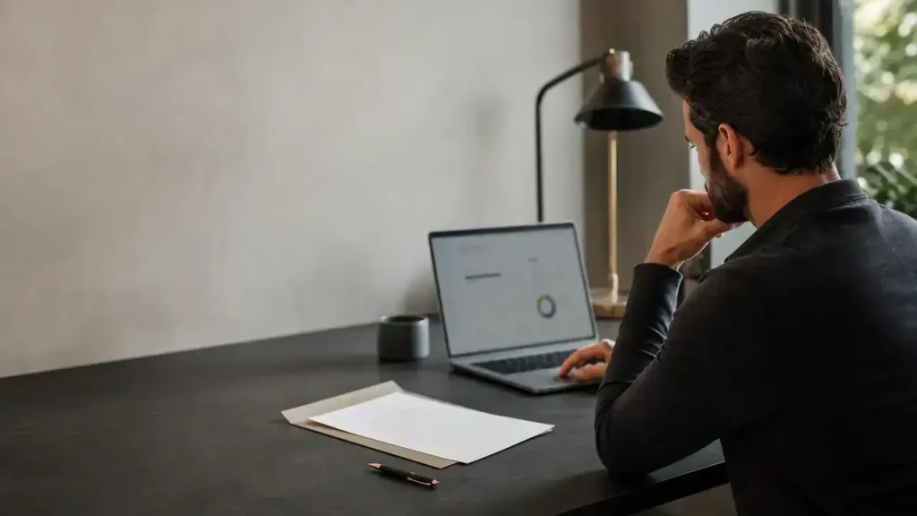 Person with a job offer letter using the OINP points calculator