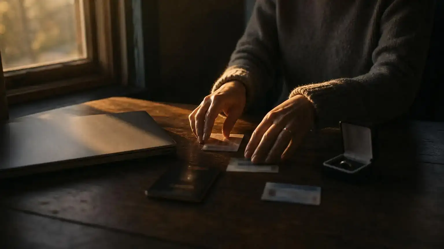Papers sorted into groups to find the right open work permit