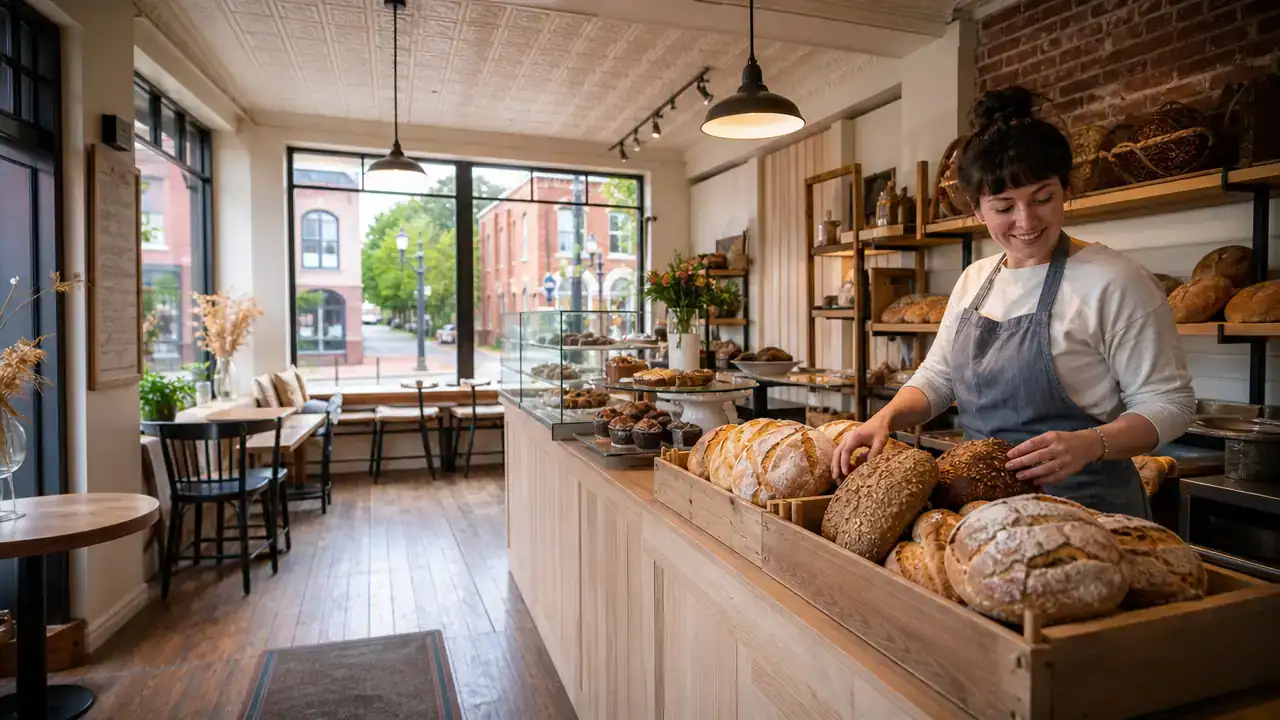 Bakery owner in a Charlottetown Prince Edward Island shop under the Work Permit Stream