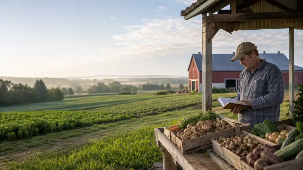 Farm stand business owner on Prince Edward Island under the Work Permit Stream