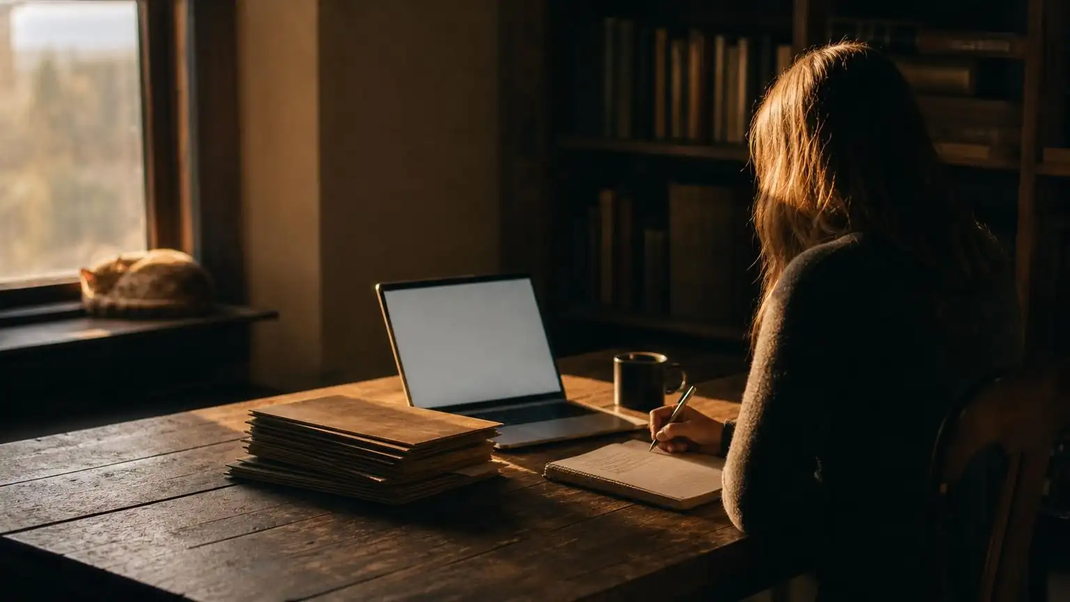 Person working through a checklist of Prince Edward Island records to order