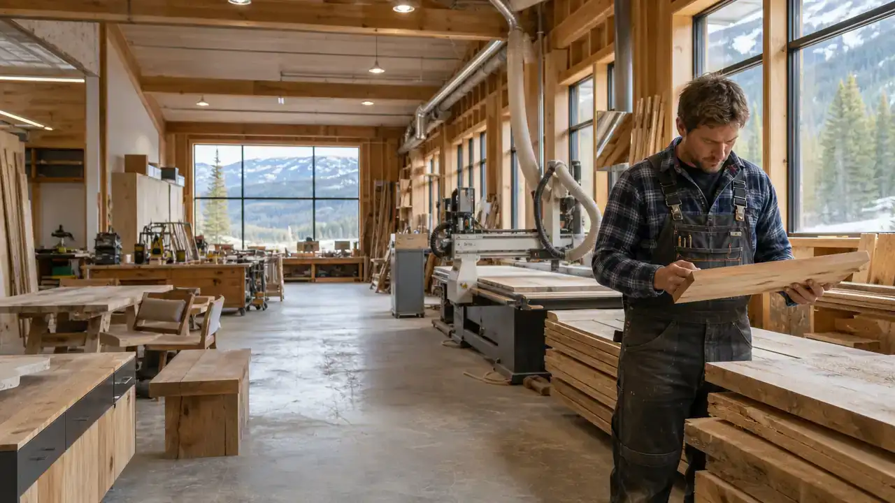 Wood products workshop owner in Whitehorse Yukon under the Business Nominee Program